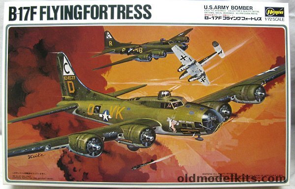 Hasegawa 1/72 Boeing B-17F Flying Fortress - 'Hell's Angels' 358th Sq 303rd BG 8th AF / 'Memphis Bell' 324 Sq 91st BG 8th AF, K11 plastic model kit